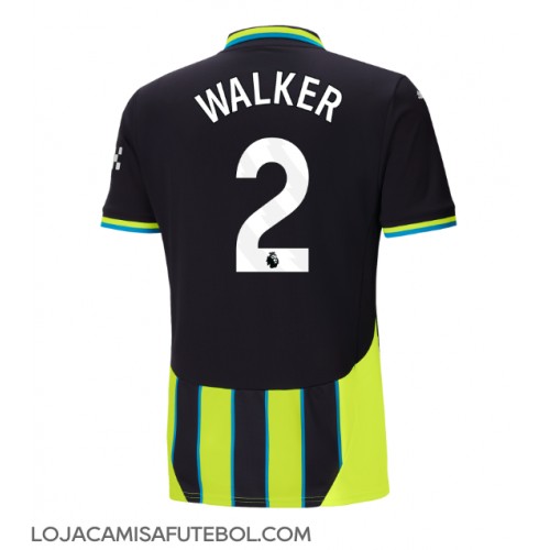 Camisa de Futebol Manchester City Kyle Walker #2 Equipamento Secundário 2024-25 Manga Curta